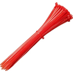 Gwest Kırmızı Kablo Bağı Plastik Cırt Kelepçe 3.6X200Mm 100 Adet Kırmızı 3.6X200 Mm