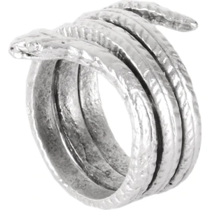 Kadın Antik Gümüş Kaplama Dolama Yılan Formlu Yüzük