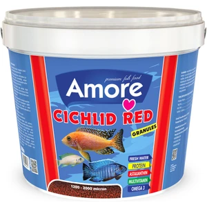 Cichlid Red Granules 3 kg Malawi Amerikan Tanganyika Ciklet Yüksek Protein Kova Balık Yemi