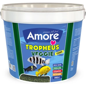 Tropheus Veggie Chips 3 kg Tanganyika Malawi Bitkisel Algae Spirulina Sarımsak Kova Balık Yemi