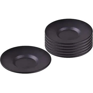 Çay Tabagı Metal Siyah 6 Adet