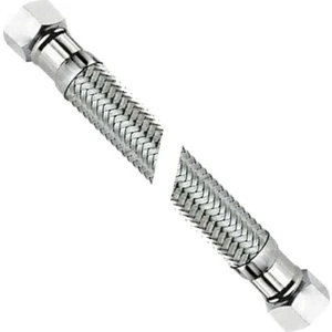 Beze Su Flexi Çelik Örgülü - 3/8R x 1/2R - 50 Cm.