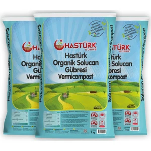 Hastürk Gübre Organik Solucan Gübresi 3 x 1 Kg.