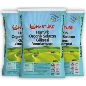 Hastürk Gübre Organik Solucan Gübresi 3 x 5 Kg.
