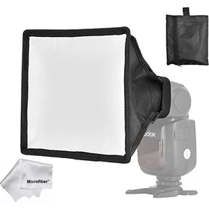 - Tüm Tepe Kafa Flaşları İçin 15 x 17 cm Softbox Yumuşatıcı - Canon Nikon Sony Fujifilm Godox Yongnuo vb.