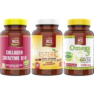 Collagen 30 Tablet Ester C Vitamini 120 Tablet Balık Yağı 60 Kapsül