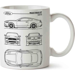 Art Hediye Ford Mustang Baskılı Kupa Bardak