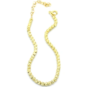 Akyüz Gümüş Dorika Modeli Altın Yaldızlı Gümüş Bileklik