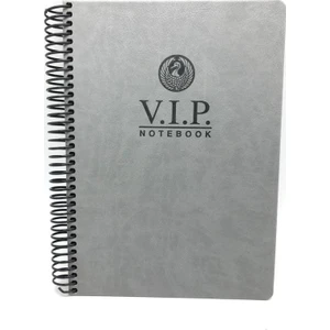 1081 V.i.p. Sert Kapak A4 Çizgili Defter Gri