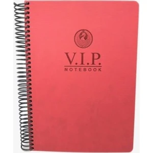 1081 V.i.p. Sert Kapak A4 Kareli Defter Kırmızı