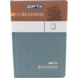 1574 Business Note Book 160 Yap. Düz Defter Gri