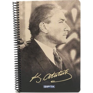 2651 M.K. Atatürk Koyu Renk Kareli 100 Yap. Defter 17 x 24 cm