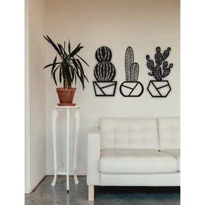 3’lü Kaktüs Set Ahşap Dekoratif Tablo UNT-013