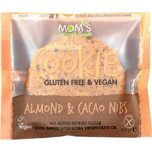 Mom's Natural Foods Badem ve Kakao Parçacıklı Kurabiye 50 gr