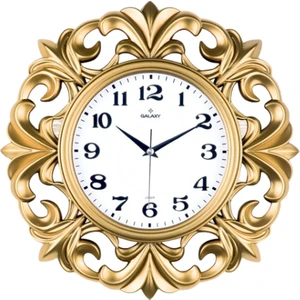 72-A Dekorlu Duvar Saati Gold Renk 35 cm