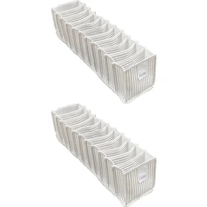 Alas  2 Adet  11 Bölmeli Akordiyon Çekmece ve Dolap Organizeri 11 x 41 x 12 cm Gri