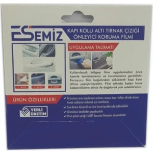 Kapı Kolu Altı Tırnak Çiziği Önleyici Şeffaf Folyo 5'li Takım(Paket Içeriği 5 Adet)