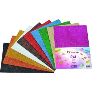 2Mm Simli Eva 20 X 30Cm Karışık Renk-10'Lu