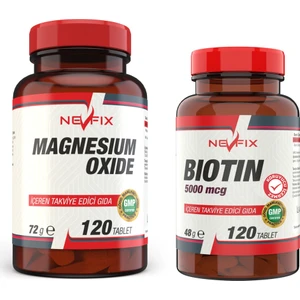 Magnezyum 250 mg 120 Tablet Biotin 5000 Mcg 120 Tablet