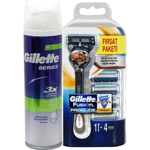 Fusion Proglide 5 Up Tıraş Makinası + Sensitive Köpük 250 ml