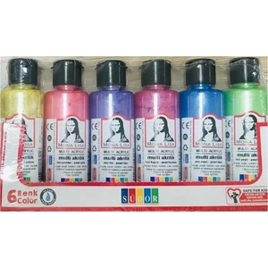 Mona Lisa Multi Akrilik Boya 6 Metalik Renk x 70 ml Şişe