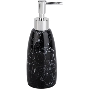 Mermer Desenli Siyah Sıvı Sabunluk