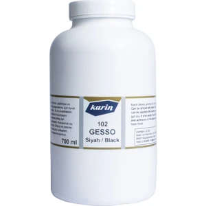 Gesso Tuval Astar Boyası 700 ml Siyah