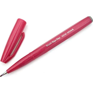 Fude Touch Sign Brush Pen Fırça Uçlu Çizim Kalemi Bordo