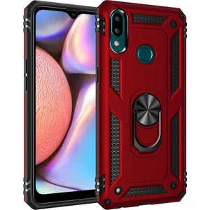 Samsung Galaxy A10S Kılıf Military Armor Yüzüklü Standlı Zırh Tank Darbe Emici Vega Kapak