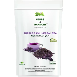 Herbs & Harmony Purple Basil Herbal Tea Mor Reyhan Bitki Çayı 150 gram