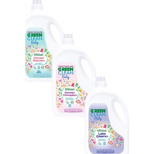 U Green Clean Baby Çamaşır Deterjanı 2.75 lt + Yumuşatıcı 2.75 lt + Leke Çıkarıcı 2.75 lt