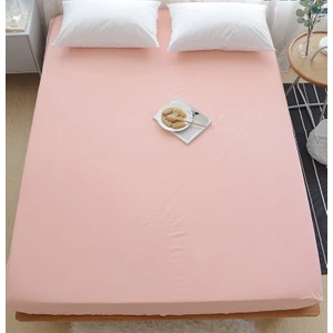 Stella Flavo Luxury Ranforce Tek Kişilik Lastikli Çarşaf Seti 100 x 200 + 30 cm Yastık Kılıflı Pembe