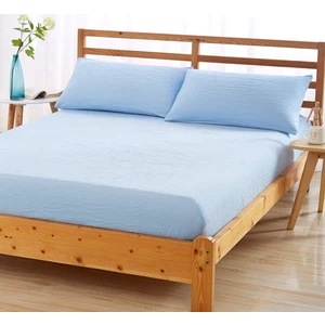 Stella Flavo Luxury Ranforce Tek Kişilik Lastikli Çarşaf Seti 120 x 200 + 30 cm Yastık Kılıflı Mavi