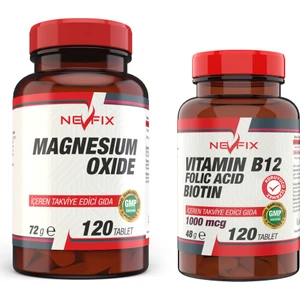 Magnezyum 250 mg 120 Tablet + B12 Folic Acid & Biotin 120 Tablet