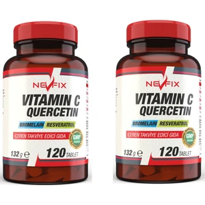 Vitamin C 120 Tablet Bromelian Quercetin 2 Kutu