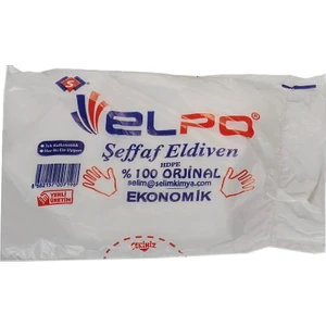 HDPE Eldiven Tek Kullanımlık Şeffaf - 100 Adet
