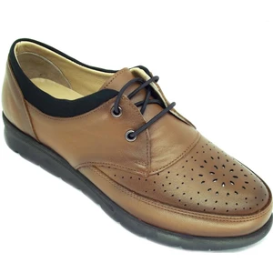 Shose 100100145  Deri Rahat  Kadın Ayakkabı Taba