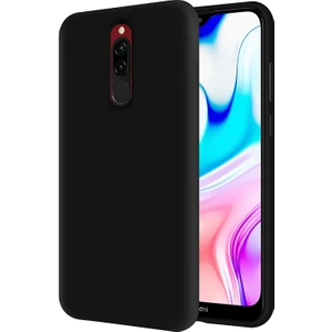 Kzy Xiaomi Redmi 8 İçi Kadife Soft Silikon Kılıf - Siyah