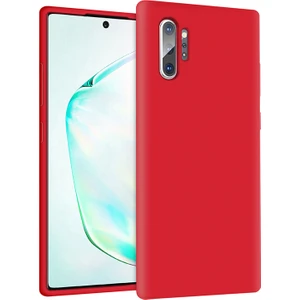Kzy Samsung Galaxy Note 10 Plus İçi Kadife Soft Silikon Kılıf - Kırmızı