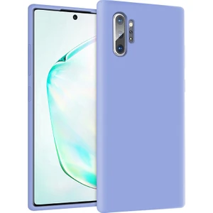 Kzy Samsung Galaxy Note 10 Plus İçi Kadife Soft Silikon Kılıf - Açık Mavi