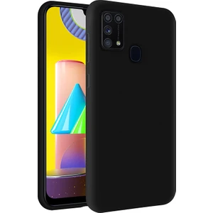 Kzy Samsung Galaxy M31 İçi Kadife Soft Silikon Kılıf - Siyah