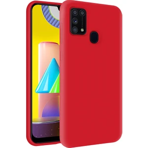 Kzy Samsung Galaxy M31 İçi Kadife Soft Silikon Kılıf - Kırmızı