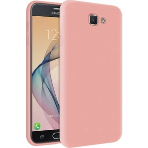 Kzy Samsung Galaxy J7 Prime İçi Kadife Soft Silikon Kılıf - Pembe