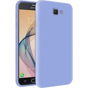 Kzy Samsung Galaxy J7 Prime İçi Kadife Soft Silikon Kılıf - Açık Mavi