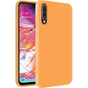 Kzy Samsung Galaxy A70 İçi Kadife Soft Silikon Kılıf - Turuncu