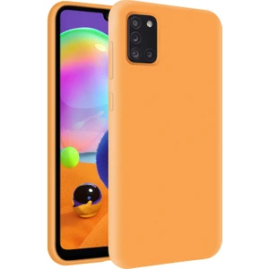 Kzy Samsung Galaxy A31 İçi Kadife Soft Silikon Kılıf - Turuncu