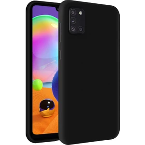 Kzy Samsung Galaxy A31 İçi Kadife Soft Silikon Kılıf - Siyah
