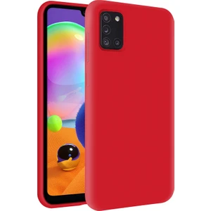 Kzy Samsung Galaxy A31 İçi Kadife Soft Silikon Kılıf - Kırmızı