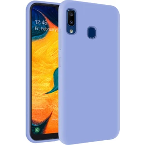 Kzy Samsung Galaxy A30 İçi Kadife Soft Silikon Kılıf - Açık Mavi