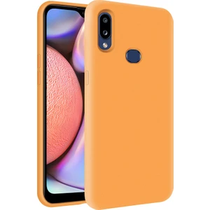 Kzy Samsung Galaxy A10S İçi Kadife Soft Silikon Kılıf - Turuncu